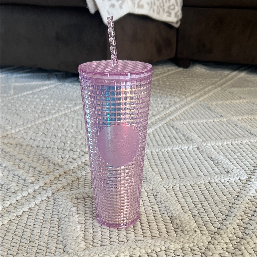 Starbucks Iridescent Pink Tumbler with Straw